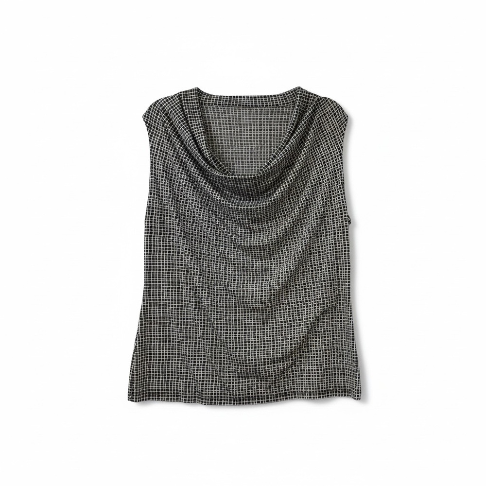 Worthington Black and White Grid Top